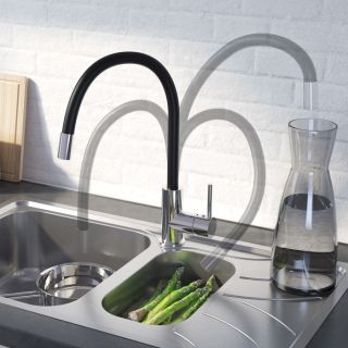 Смеситель для кухни IDDIS Kitchen 360 чёрный/хром K36SBJBi05